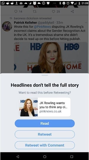 Twitter’s New Prompt On Retweets Feature Spark Debates 3 prompt on retweets