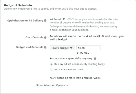 Start Advertising On Facebook To Make The Most Of Social Media 6 Facebook ad Budget