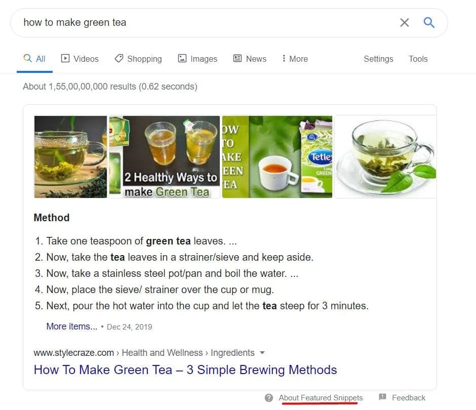 Learn About The SERP Features That Will Boost Your Visibility 4 Featured Snippets