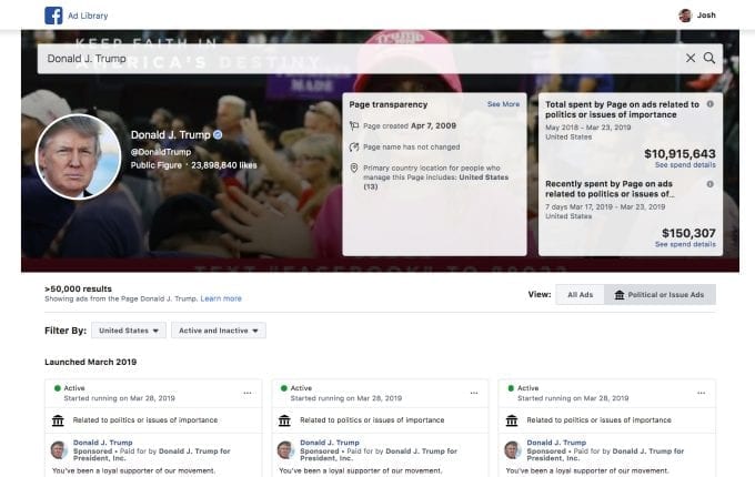 Facebook Ads Library: Search All The Active Ads 3 facebook ads