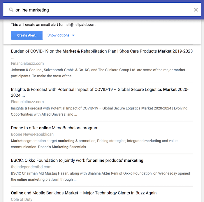 google alert
