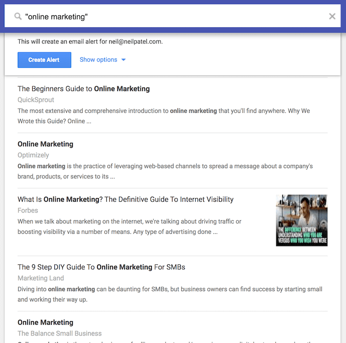 google alerts