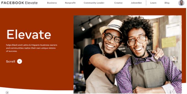 Facebook Updates Elevate Platform to Provide More Support for Black, Latinx, and Hispanic Communities 3 Facebook elevate