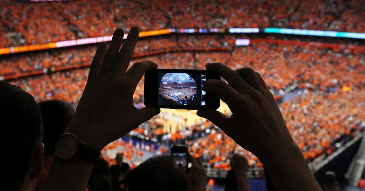 Sports team accounts on social media